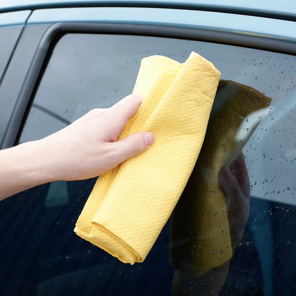 2Pcs Premium Chamois Cloth Super Absorbent Drying Cloths Wash Towel for Car Cleaning Accessories