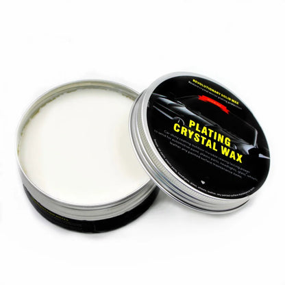 Car Wax Crystal Plating Set Hard Glossy Carnauba Wax Paint Care Coating Tiny Scratch Repair Maintenance With Sponge And Towel