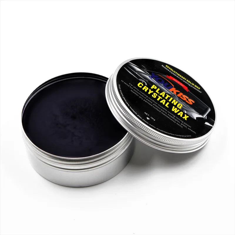 Car Wax Crystal Plating Set Hard Glossy Carnauba Wax Paint Care Coating Tiny Scratch Repair Maintenance With Sponge And Towel