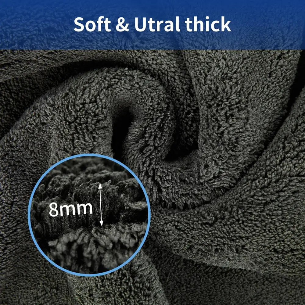 40x60cm 60x90cm Car Wash Microfiber Towel Plush Cleaning Drying Cloth Car Care Cloth Detailing Polishing