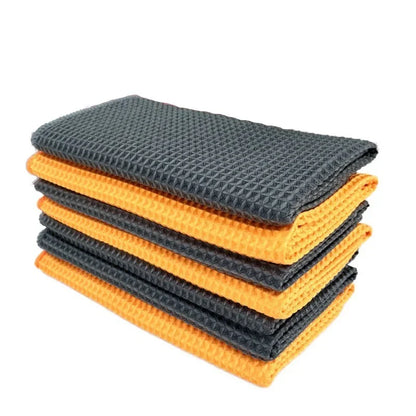 300GSM Car Wash Towel Glass Cleaning Water Drying Microfiber Window Clean Wipe Auto Detailing Waffle Weave for Kitchen Bath