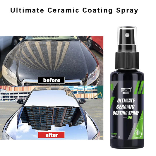 HGKJ S6 Ceramic Car Coating Quick Polish Wax Nano Hydrophobic Spray Sealants Coatings Quick Waterless Paint Auto Detailing