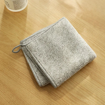 5/10/20pcs Kitchen Towel, Ultra-fine Fiber Light Gray Cleaning Cloth Set, Absorbent, Soft And Stain-removing Cloth, For Cleaning