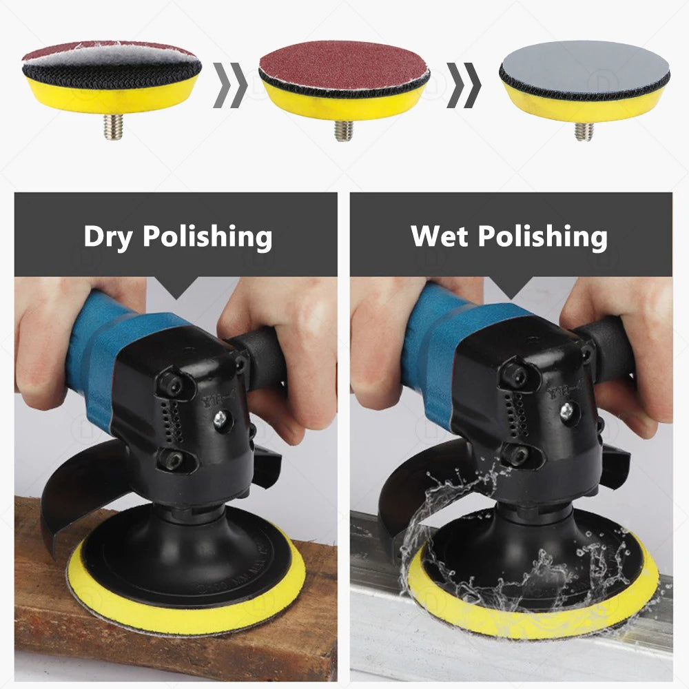 Car Detailing Polishing Kit Auto Waxing Sponge With Sandpaper Disc Wool Pad Disk Drill Adapter For Headlight Restoration Coating