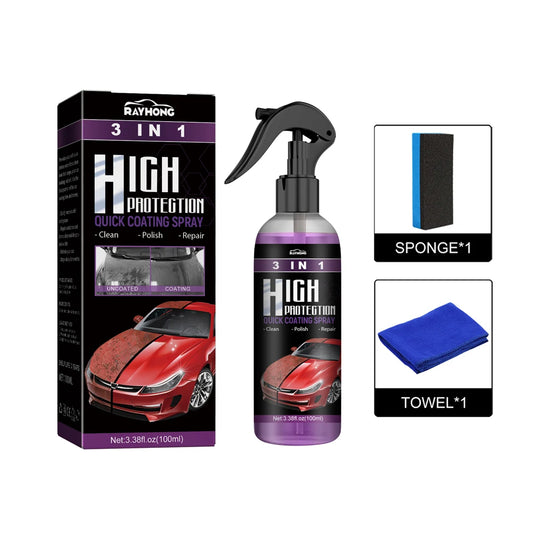 100ml 3 In 1 Car Ceramic Coating Spray Auto Nano Ceramic Coating Exterior Scratch Restorer Ceramic Spray Coating Car Paint Care