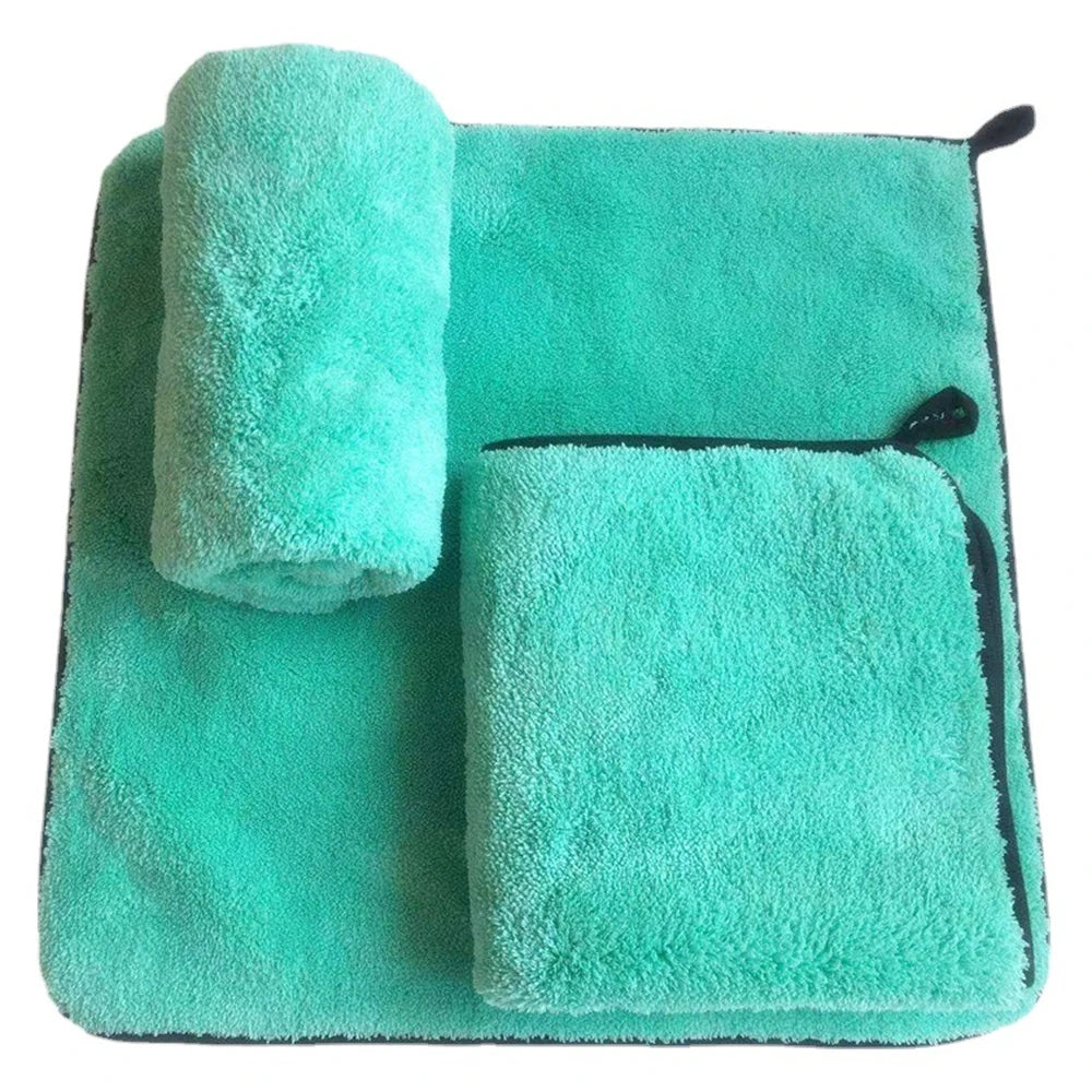 Portable 1200GSM Super Soft Premium Microfiber Drying Cltoth Ultra Absorbancy Aqua Deluxe Car Wash Towel