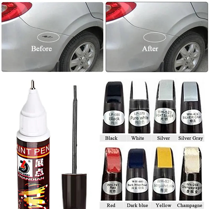 8colors Professional Car Paint Non-toxic Permanent Water Resistant Repair Pen Waterproof Clear Car Scratch Remover Painting Pens