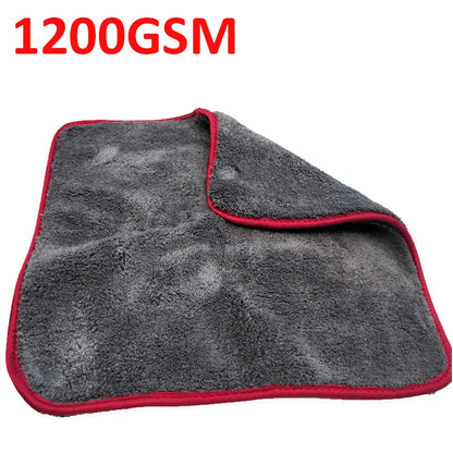 1200GSM Car Detailing Car Wash Microfiber Towel Car Cleaning Drying Auto Washing Cloth Micro Fiber Rag Car Winter Accessories