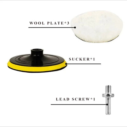 3/4/5 inch Polishing Kit Polishing Pad Car Waxing Sponge Disk Wool Wheel Auto Paint Care Polisher Pads Car Gadget