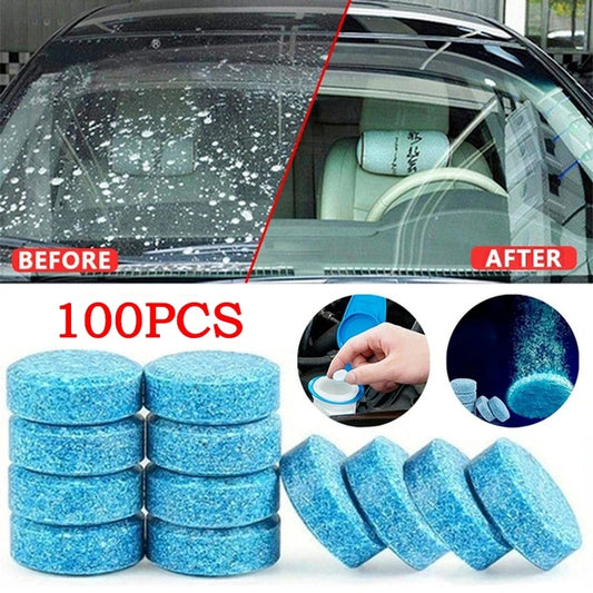 Car Windscreen Cleaner Effervescent Tablet Auto Window Solid Cleaning Automobile Glass Water Wiper Washing Tablets Dust Remover