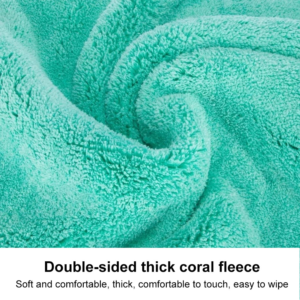 Portable 1200GSM Super Soft Premium Microfiber Drying Cltoth Ultra Absorbancy Aqua Deluxe Car Wash Towel