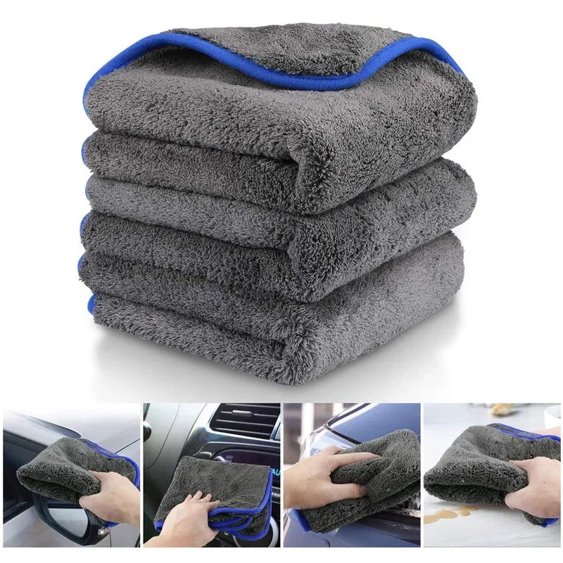 1200GSM Car Wash Microfiber Towel Car Cleaning Drying Auto Washing Coral Fleece Thickened Towel Car Detailing Car Accessories