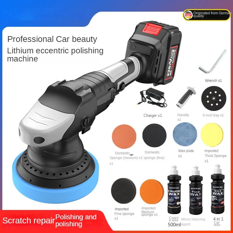 Wireless Polishing Locomotive Car Beauty Polishing Machine Charging Eccentric Machine DA Lithium Battery Waxing Machine