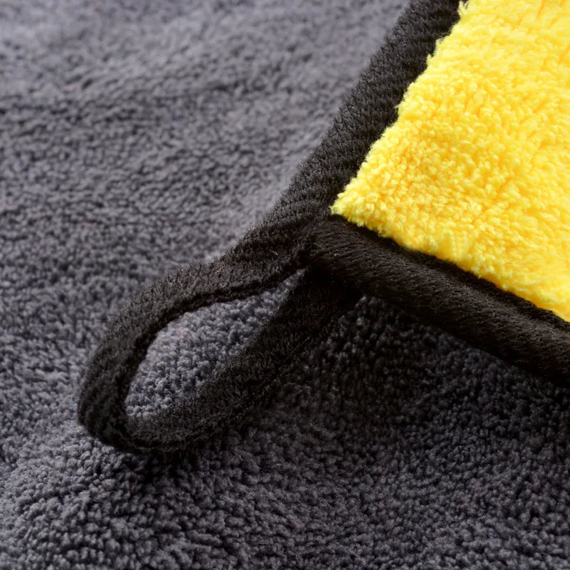 1pcs 30×40cm Microfiber double-layer thickened car towel car cleaning towel absorbs water without shedding hair