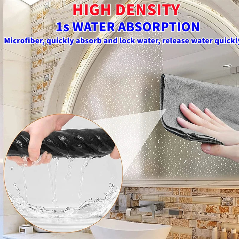 Thicker Magic Cleaning Cloth No Watermark rag Microfiber Window Glass Wiping Kitchen Towel Wash Reusable dried magic bayeta