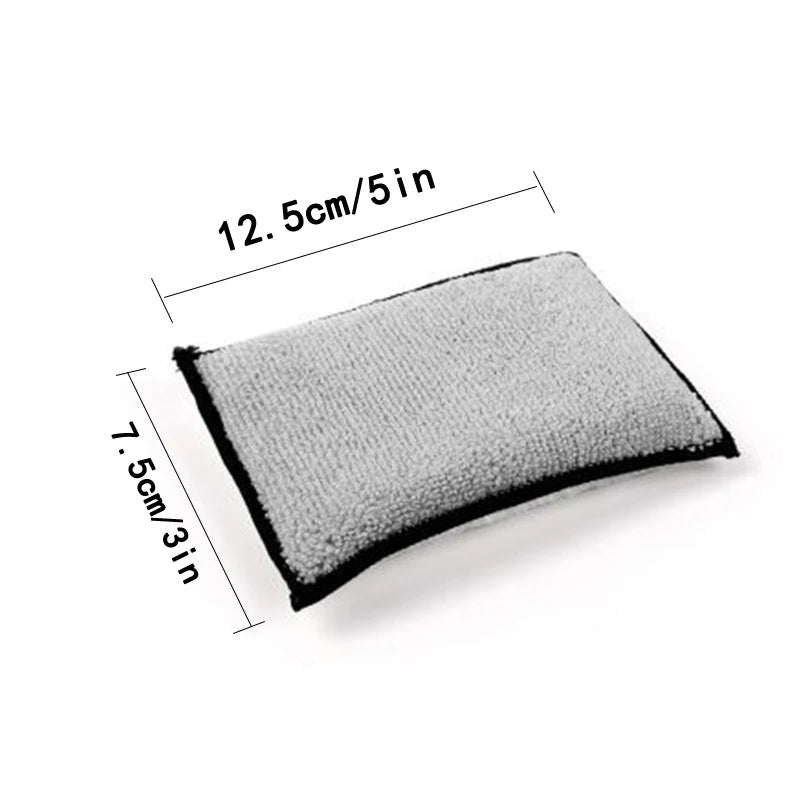 Car Microfiber Scrubbing Sponge for Car Wash Pad Towel Wax No Scratch Foam Sponge Tool Auto Double Side Cleaning Tools Interior