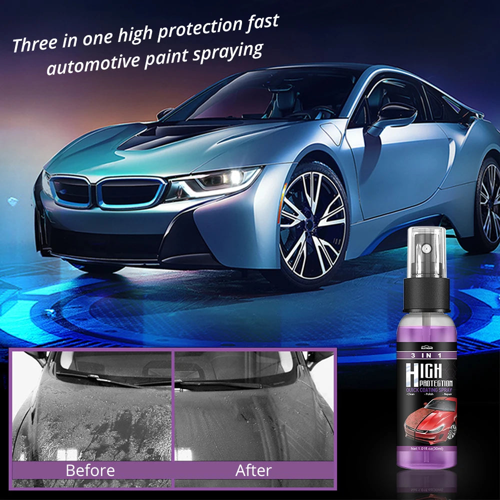 30/100ML 3+1 Function High Protection Fast Car Paint Spray Automatic Hand Color Change Cleaning Coating Auto Cleaning Paint Care