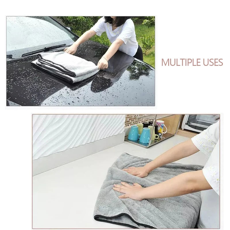 Microfiber Car Washing Towel 100X40cm Ultra-Soft Car Cleaning Towels High Absorbent Drying Cloth Wash Towel for Car Detailing