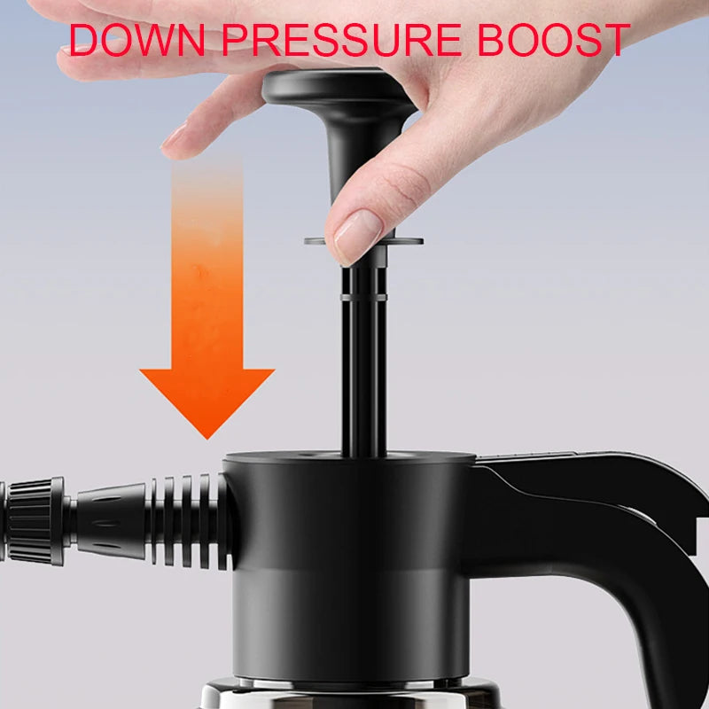 1Pc 2L Car Wash Watering Can Air Pressure Spray Can Hand Pressure Cleaner Car Cleaning Sprayer Manual Snow Cleaning Foam Nozzle