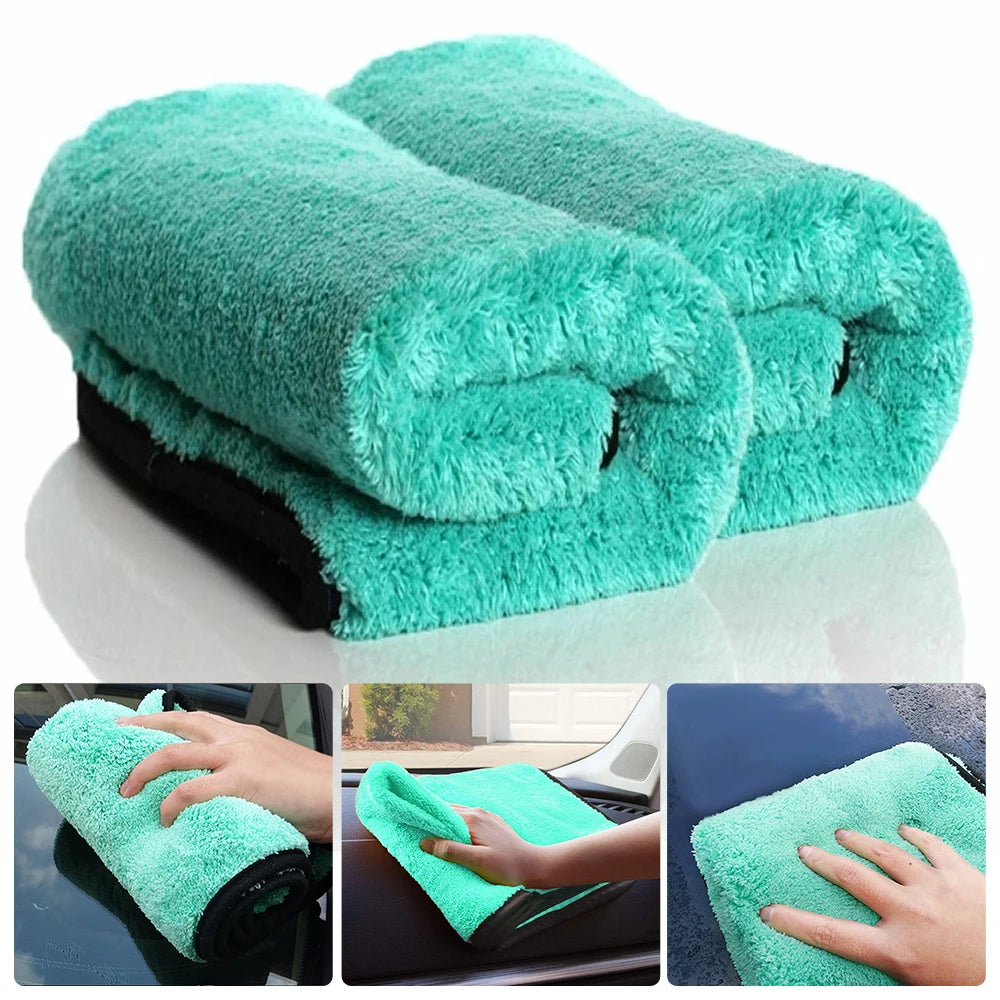 Portable 1200GSM Super Soft Premium Microfiber Drying Cltoth Ultra Absorbancy Aqua Deluxe Car Wash Towel