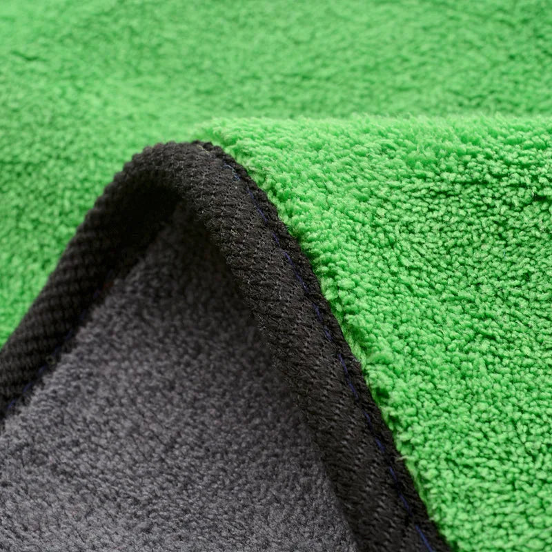 1pcs 30×40cm Microfiber double-layer thickened car towel car cleaning towel absorbs water without shedding hair